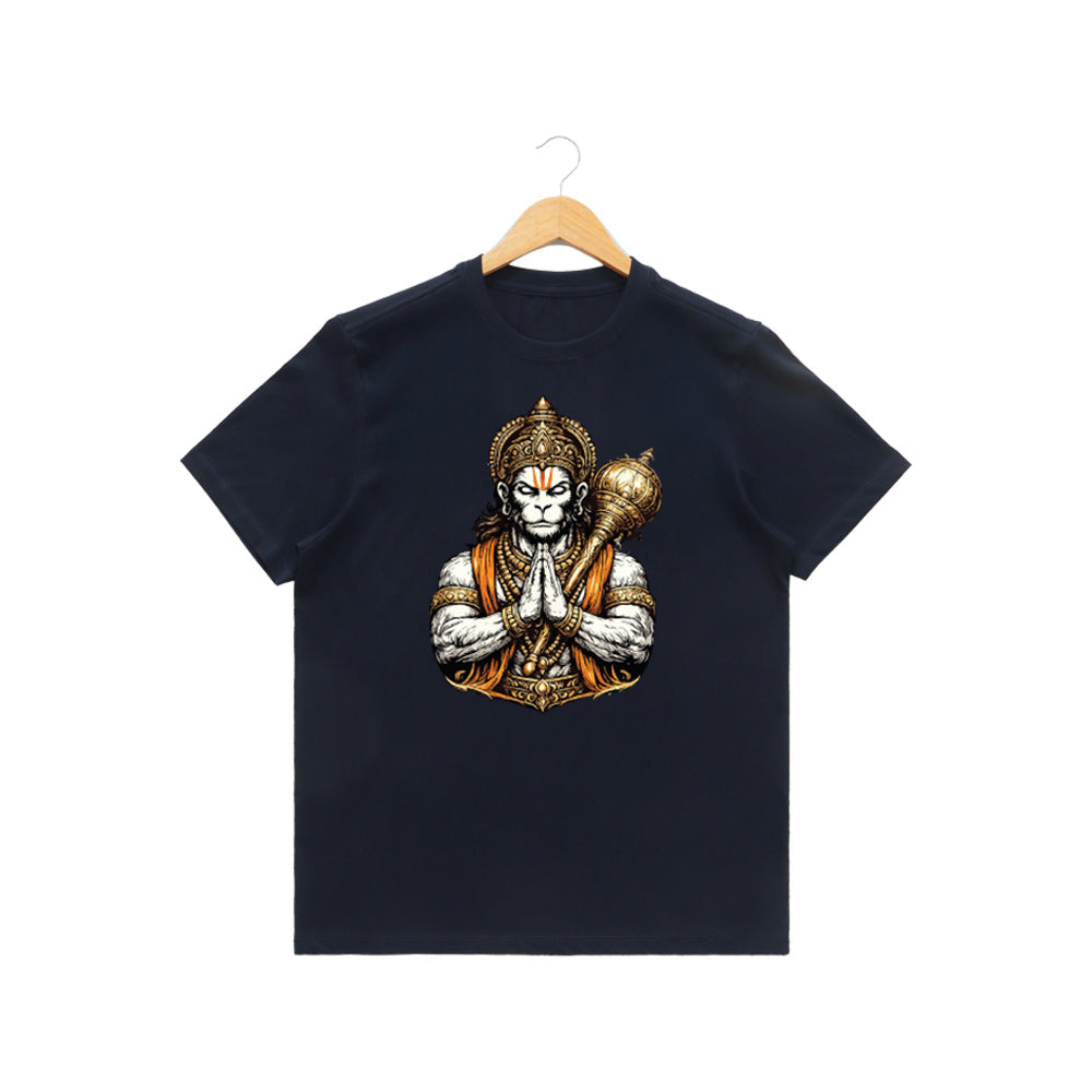 Women’s Graphic Print Round Neck T-Shirt- Hanuman(170 GSM single jersey)