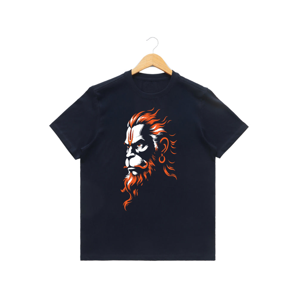 Women’s Graphic Print Round Neck T-Shirt- Hanuman(170 GSM single jersey)