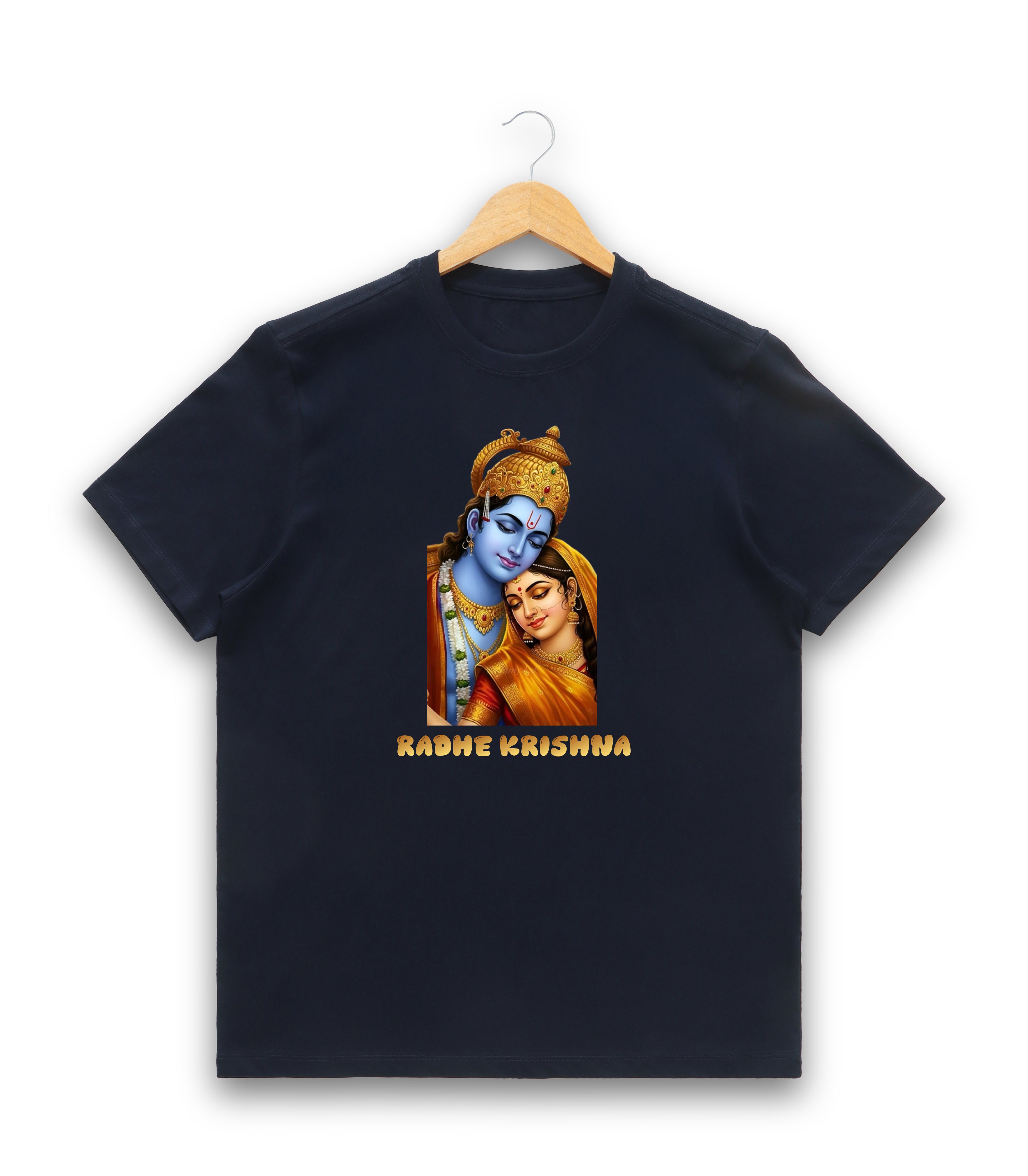 Women’s Graphic Print Round Neck T-Shirt- Krishna (170 GSM single jersey)