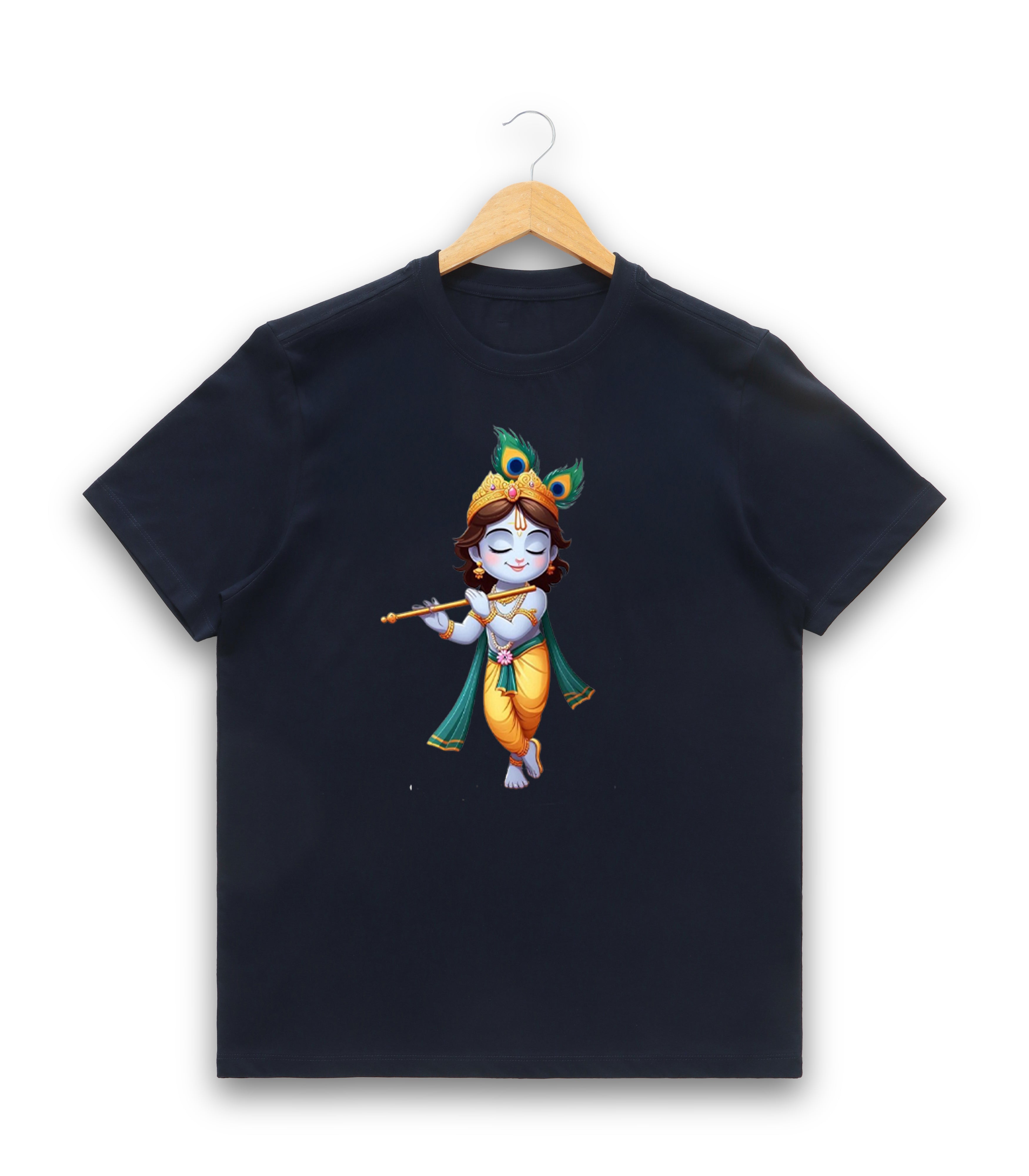 Women’s Graphic Print Round Neck T-Shirt- Krishna (170 GSM single jersey)