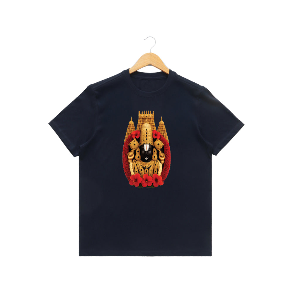 Men’s Graphic Print Round Neck T-Shirt-Tirupathi Balaji (170 GSM single jersey)