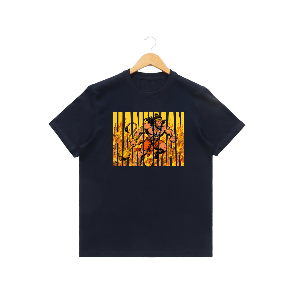 Women’s Graphic Print Round Neck T-Shirt- Hanuman(170 GSM single jersey)