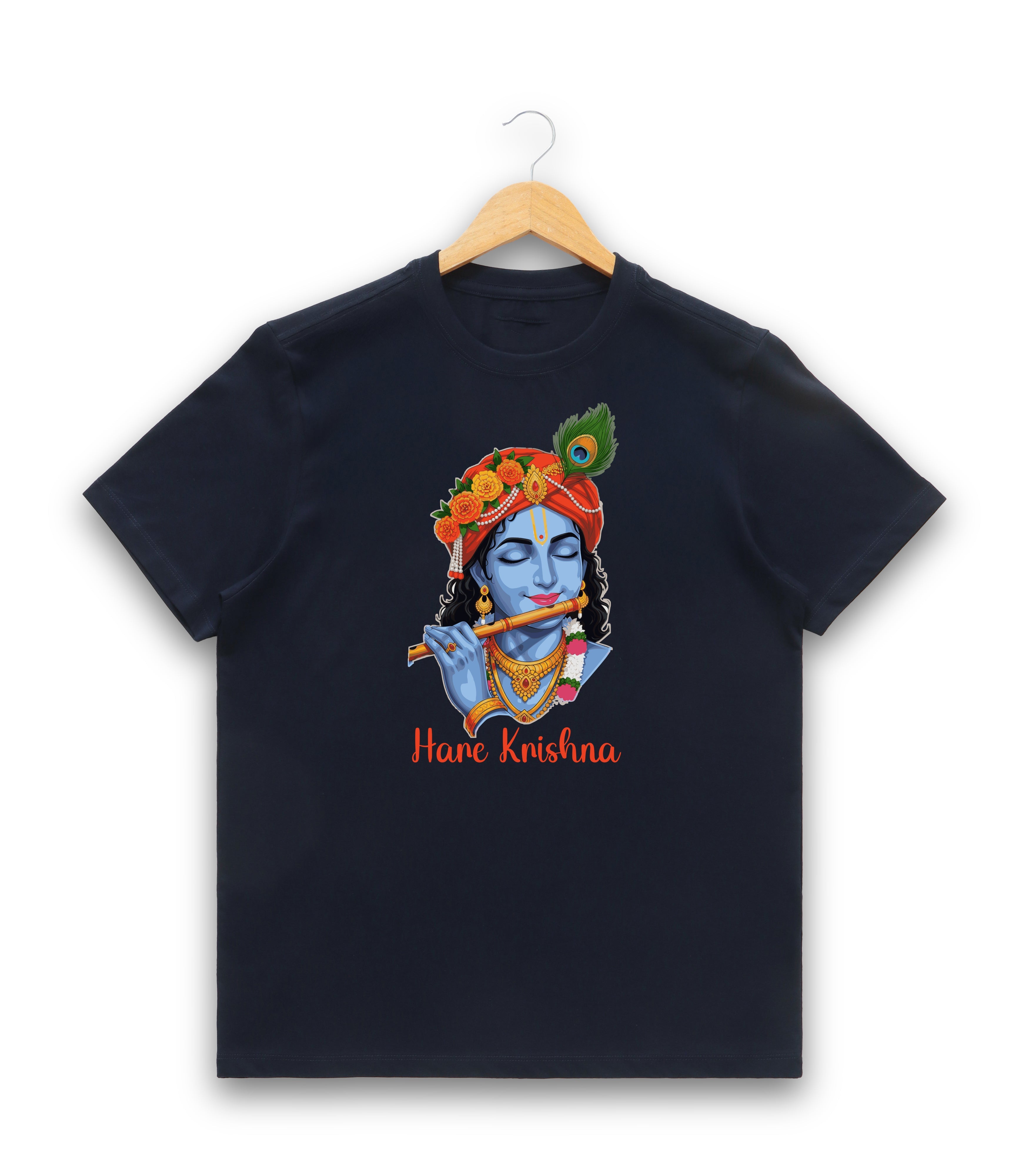 Women’s Graphic Print Round Neck T-Shirt- Krishna (170 GSM single jersey)