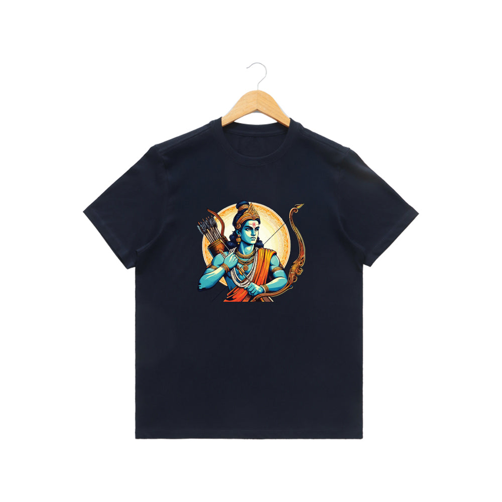 Men’s Graphic Print Round Neck T-Shirt- Jai Shree Ram (170 GSM single jersey)