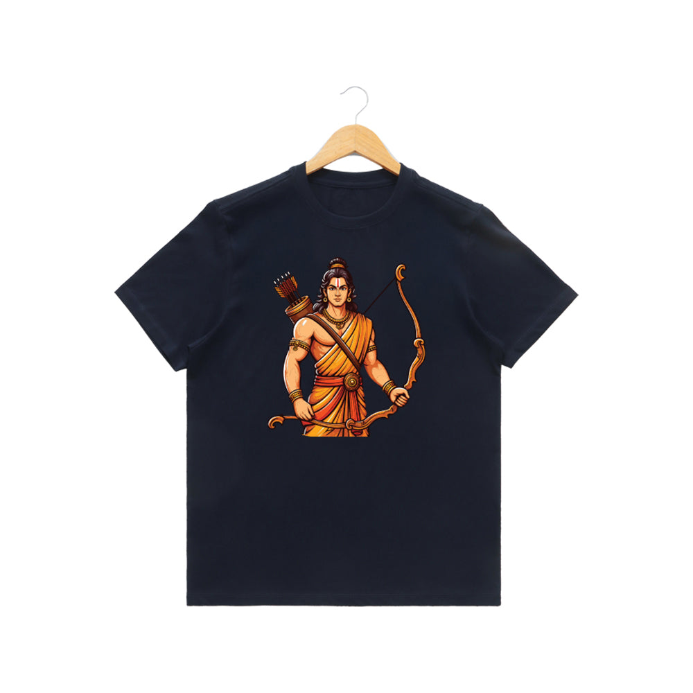 Men’s Graphic Print Round Neck T-Shirt- Jai Shree Ram (170 GSM single jersey)