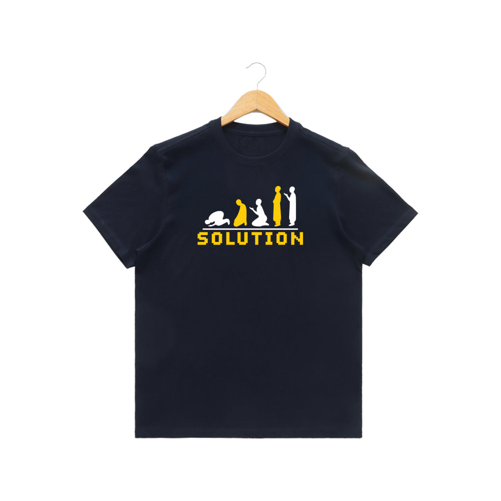 Men’s Graphic Print Round Neck T-Shirt- Allah (170 GSM single jersey)