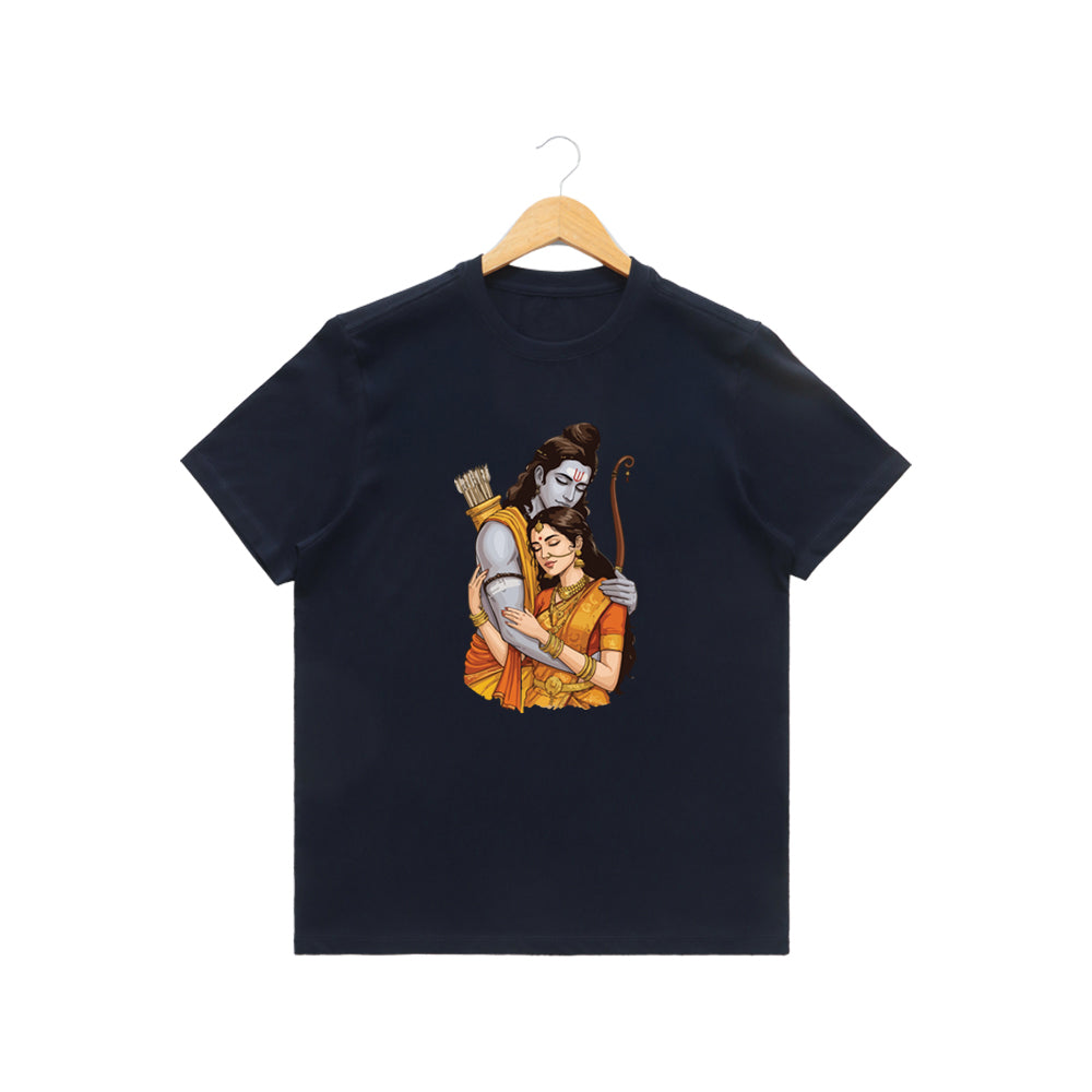 Women’s Graphic Print Round Neck T-Shirt- Jai Shree Ram (170 GSM single jersey)