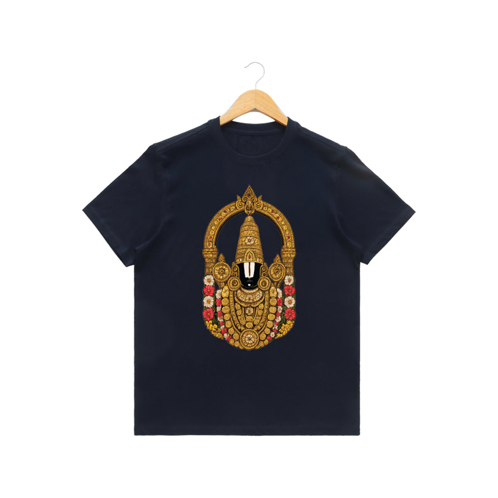 Women’s Graphic Print Round Neck T-Shirt-Thirupathi Balaji (170 GSM single jersey)