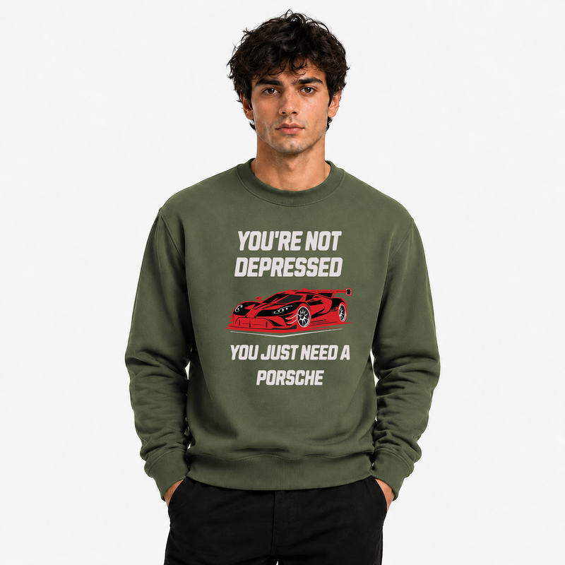 Men’s Graphic Print Round Neck Sweatshirt - 270 GSM