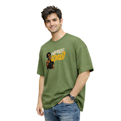 Crew Neck oversized t-shirt - എന്തൂട്ടാ ഗഡി(225 GSM heavyweight fabric)