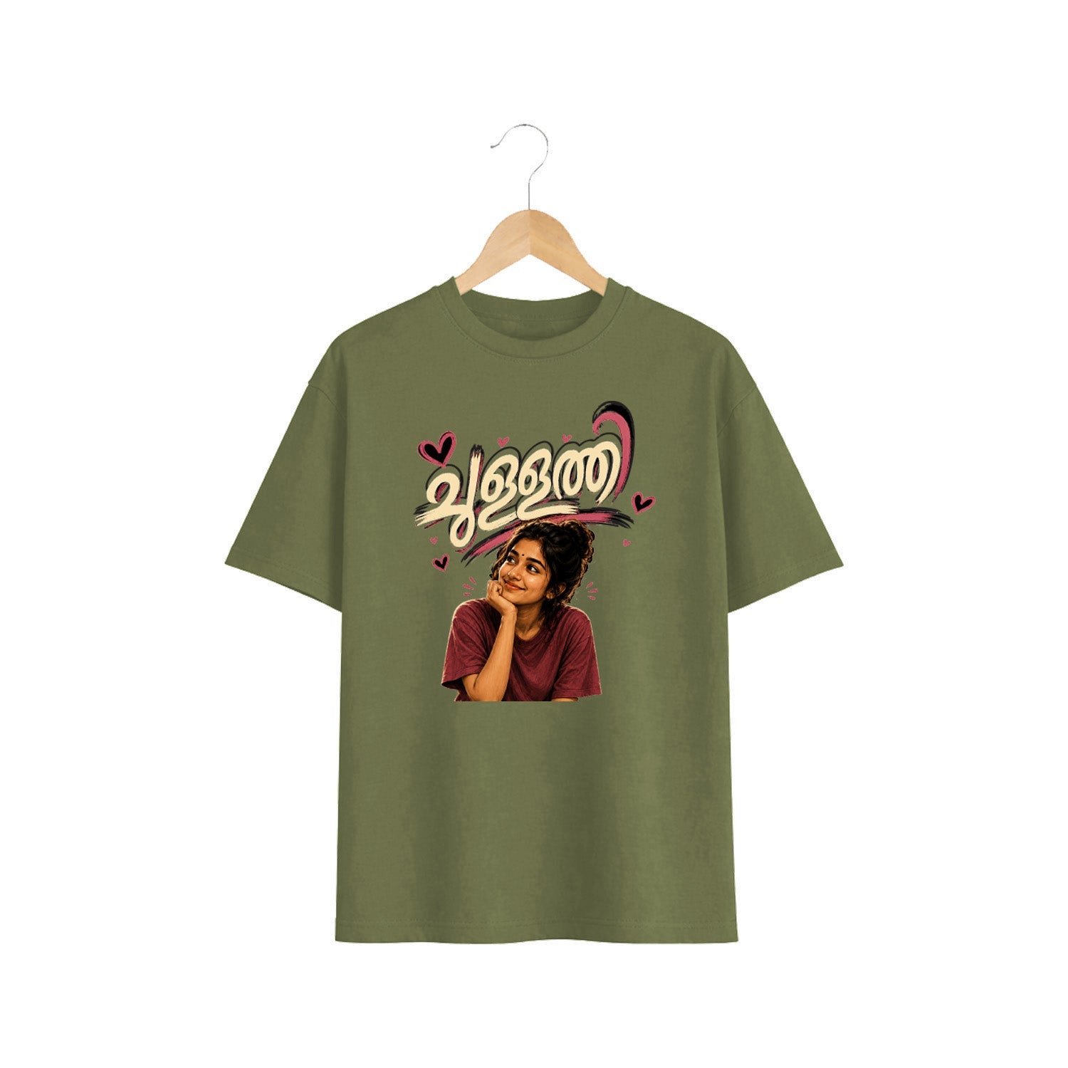 Crew Neck oversized t-shirt - ചുള്ളത്തി(225 GSM heavyweight fabric)