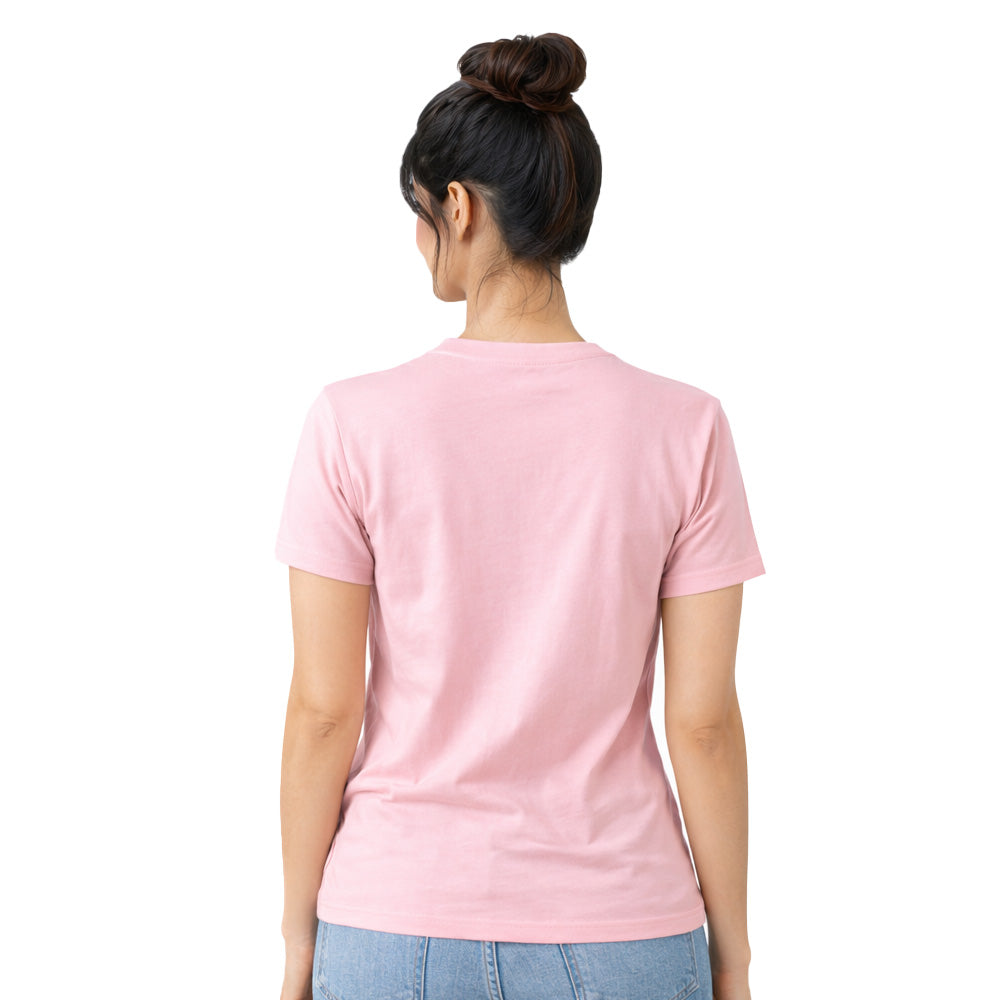 Women’s Graphic Print Round Neck T-Shirt-(170 GSM single jersey)