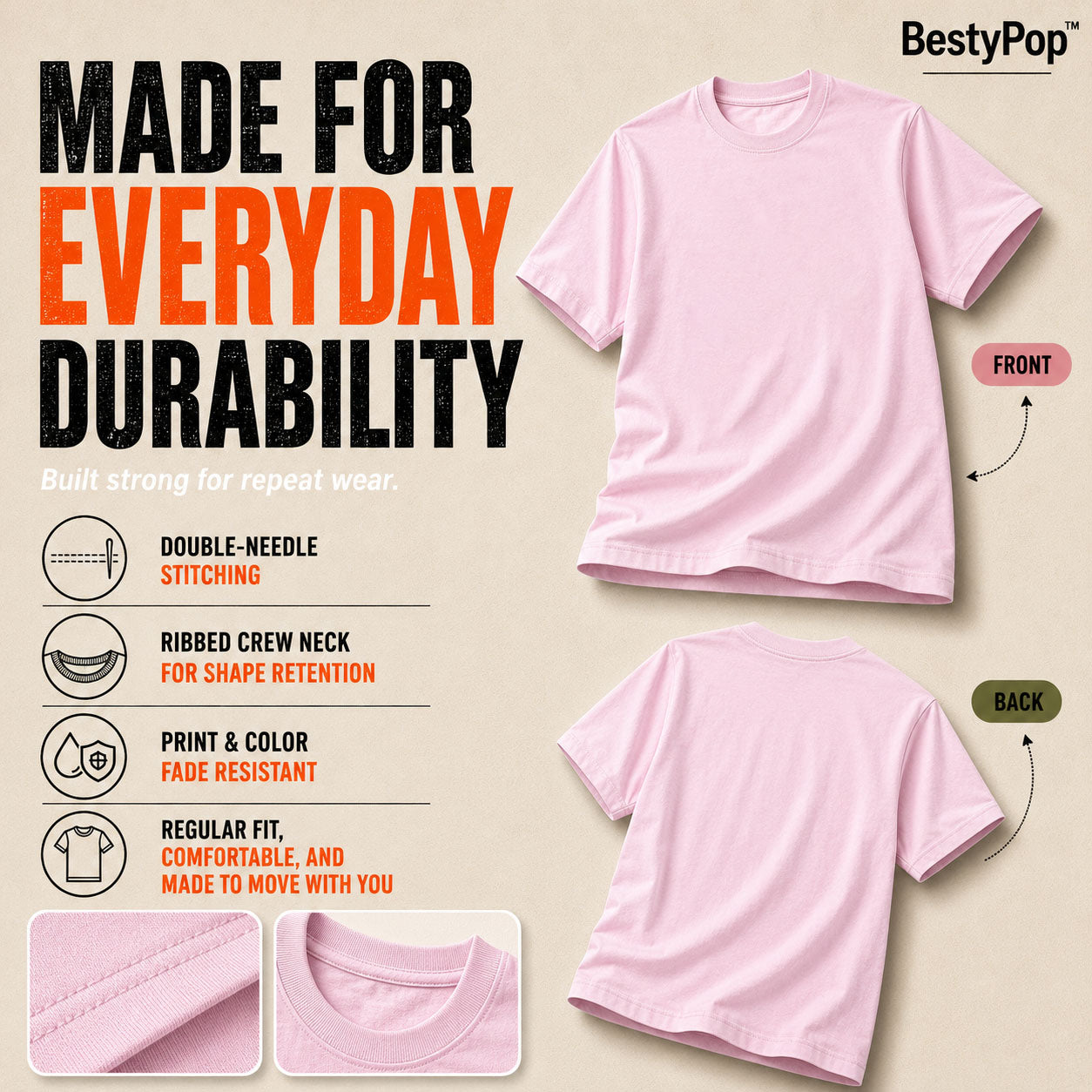 Women’s Plain Round Neck T-Shirt