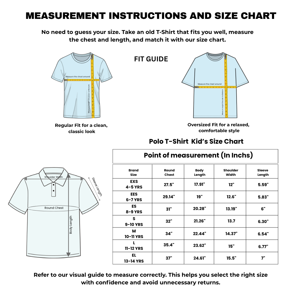 Boy’s Plain Polo T-Shirt - 250 GSM (60% Cotton 40% Polyester)