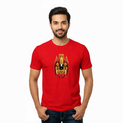 Men’s Graphic Print Round Neck T-Shirt-Tirupathi Balaji (170 GSM single jersey)