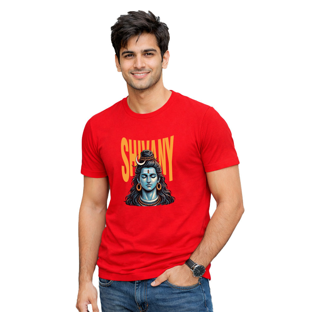 Men’s Graphic Print Round Neck T-Shirt- Shivan (170 GSM single jersey)