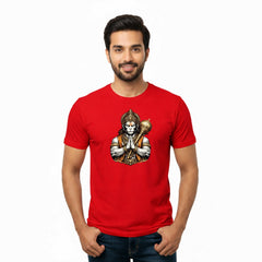 Men’s Graphic Print Round Neck T-Shirt- Hanuman (170 GSM single jersey)