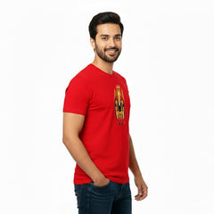 Men’s Graphic Print Round Neck T-Shirt-Tirupathi Balaji (170 GSM single jersey)