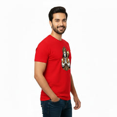 Men’s Graphic Print Round Neck T-Shirt- Hanuman (170 GSM single jersey)