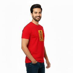 Men’s Graphic Print Round Neck T-Shirt- Hanuman (170 GSM single jersey)