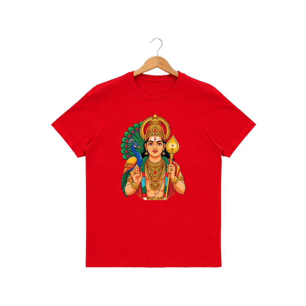 Women’s Graphic Print Round Neck T-Shirt- Murugan (170 GSM single jersey)