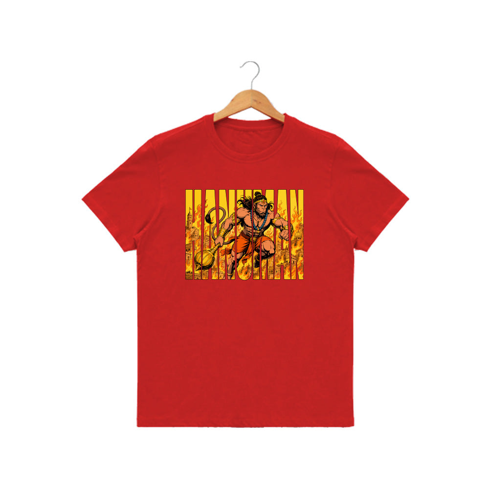 Women’s Graphic Print Round Neck T-Shirt- Hanuman(170 GSM single jersey)