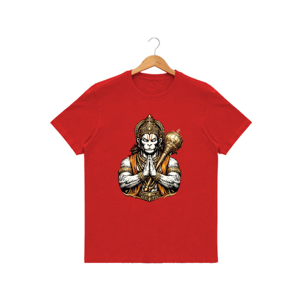 Women’s Graphic Print Round Neck T-Shirt- Hanuman(170 GSM single jersey)