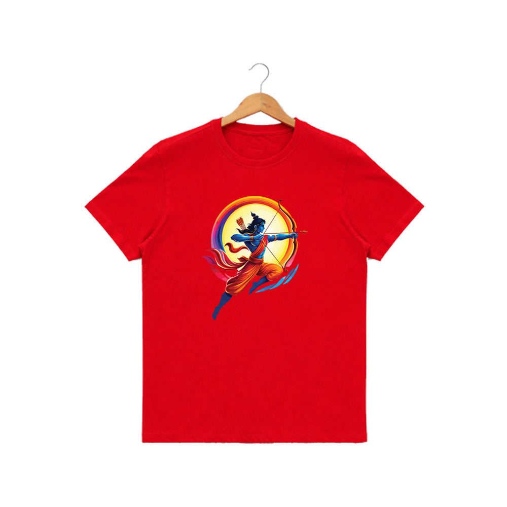 Women’s Graphic Print Round Neck T-Shirt- Jai Shree Ram (170 GSM single jersey)