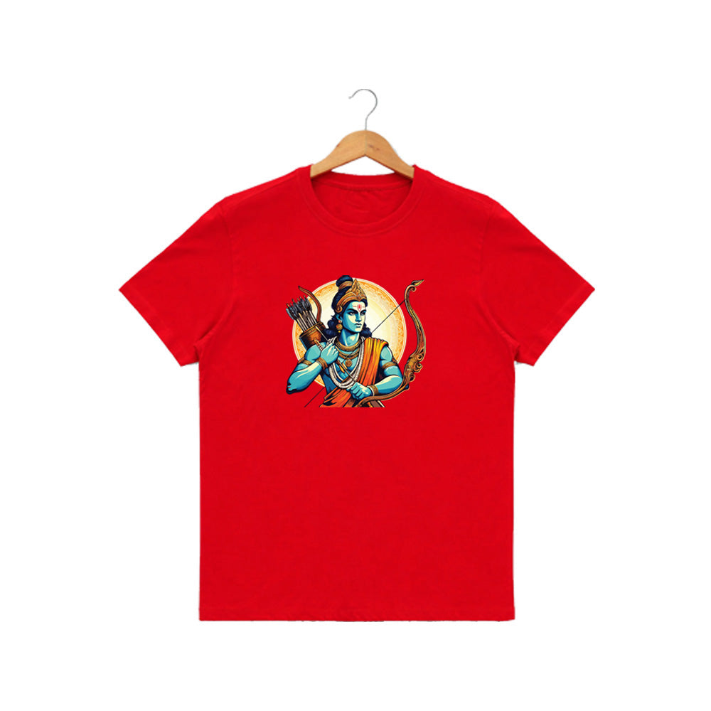 Women’s Graphic Print Round Neck T-Shirt- Jai Shree Ram (170 GSM single jersey)