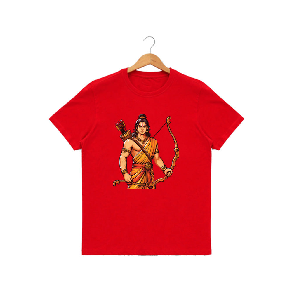 Men’s Graphic Print Round Neck T-Shirt- Jai Shree Ram (170 GSM single jersey)