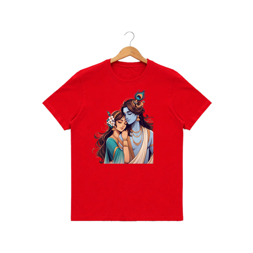 Women’s Graphic Print Round Neck T-Shirt- Krishna (170 GSM single jersey