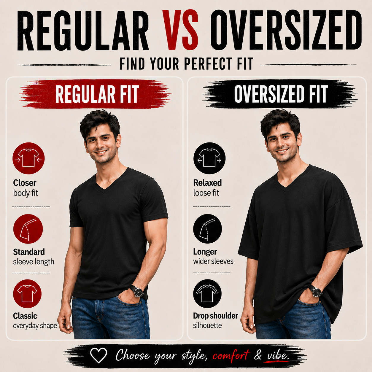 Men’s Plain V-Neck T-Shirt