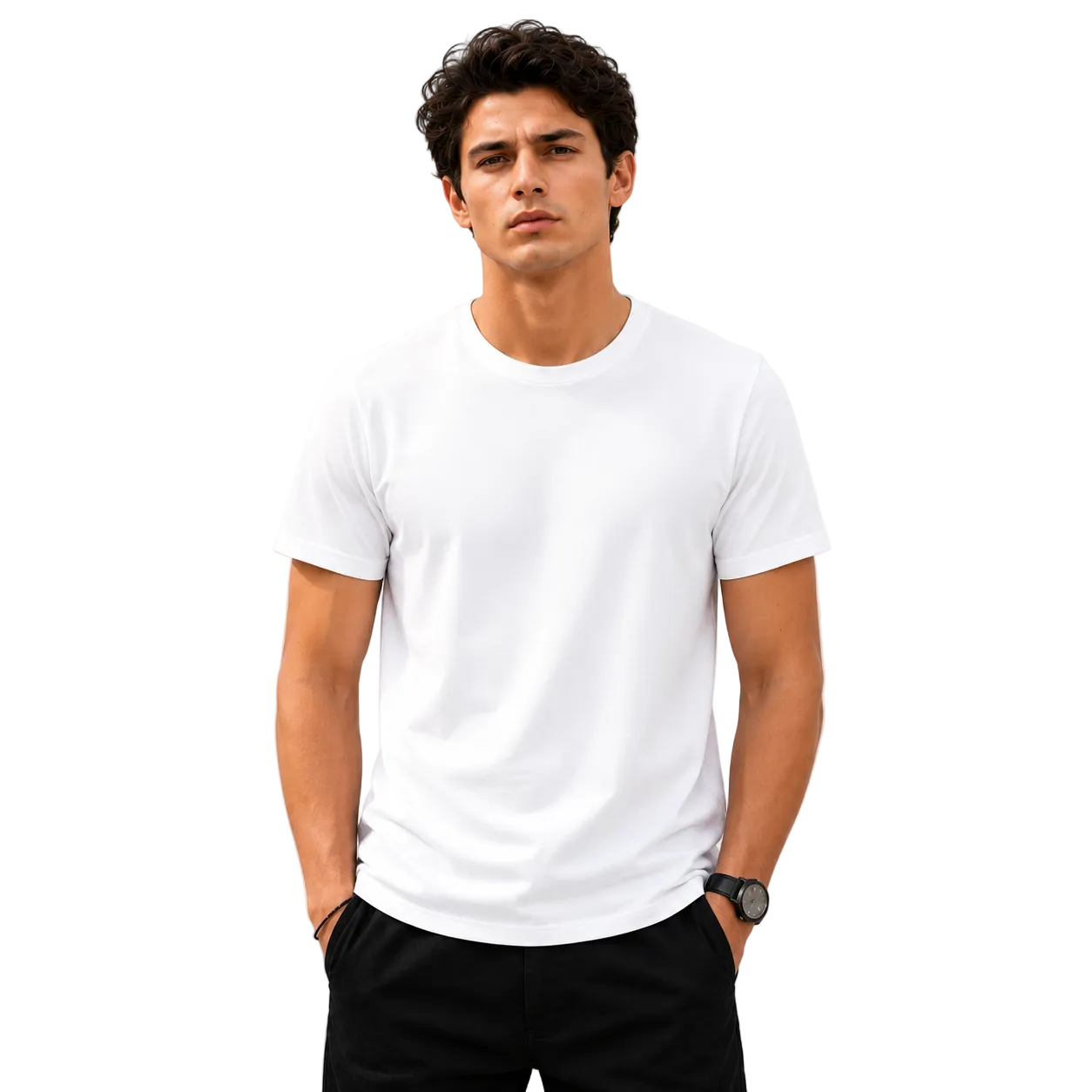 Men’s Plain Round Neck T-Shirt