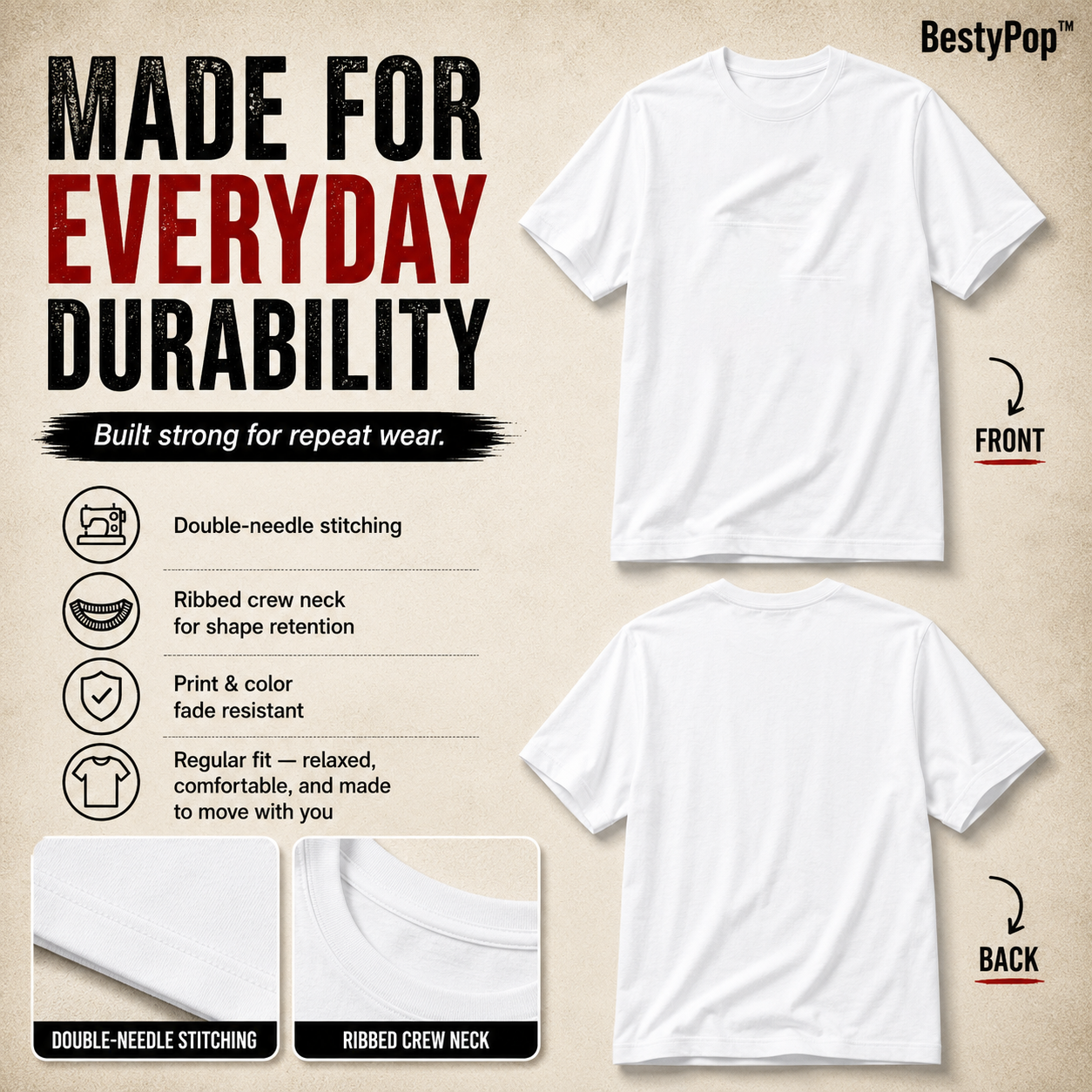 Men’s Plain Round Neck T-Shirt