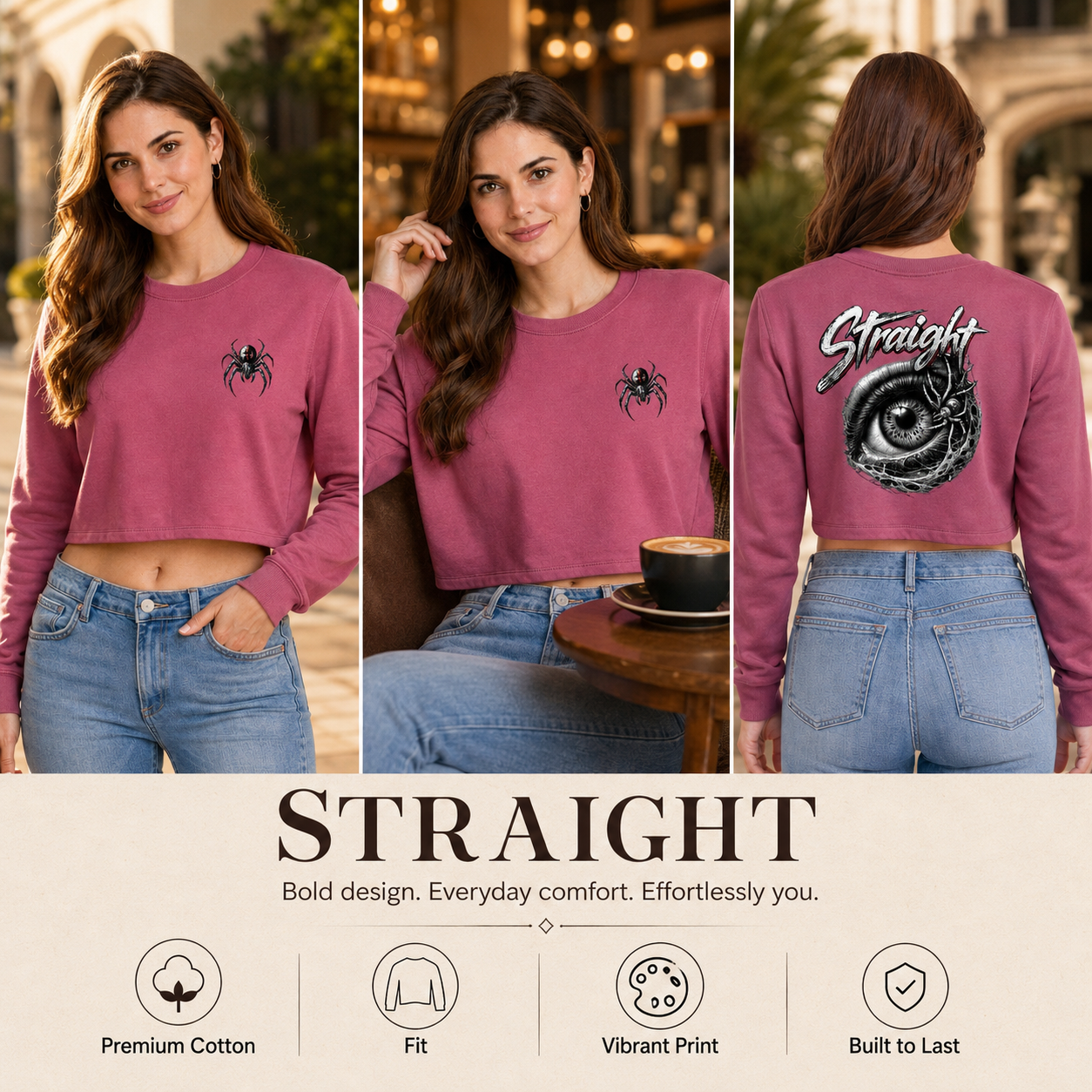 Women’s Crop top full Sleeve - 270 GSM
