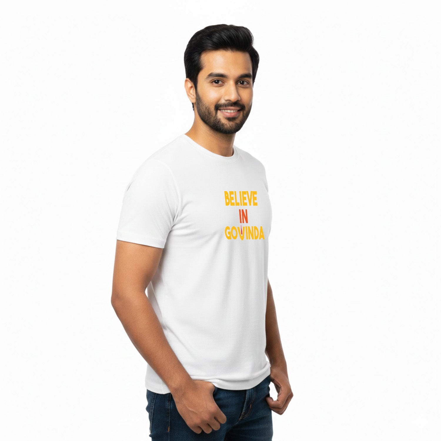 Men’s Graphic Print Round Neck T-Shirt-Tirupathi Balaji (170 GSM single jersey)