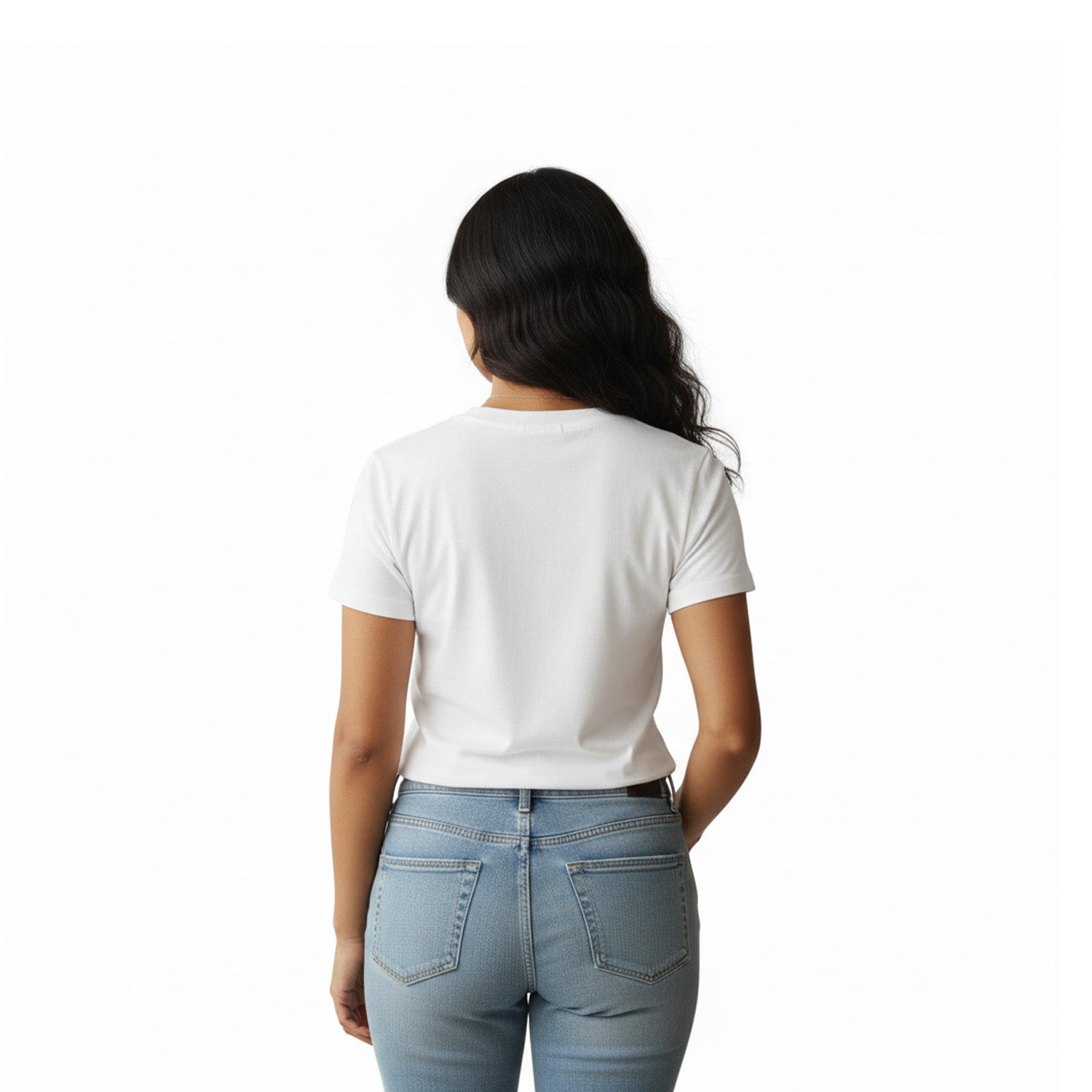Women’s Graphic Print Round Neck T-Shirt-Jesus(170 GSM single jersey)