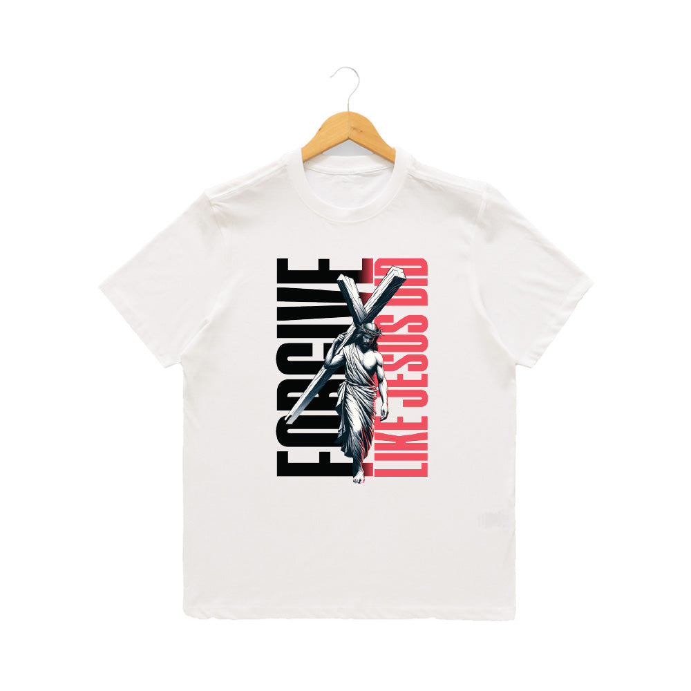 Women’s Graphic Print Round Neck T-Shirt-Jesus(170 GSM single jersey)