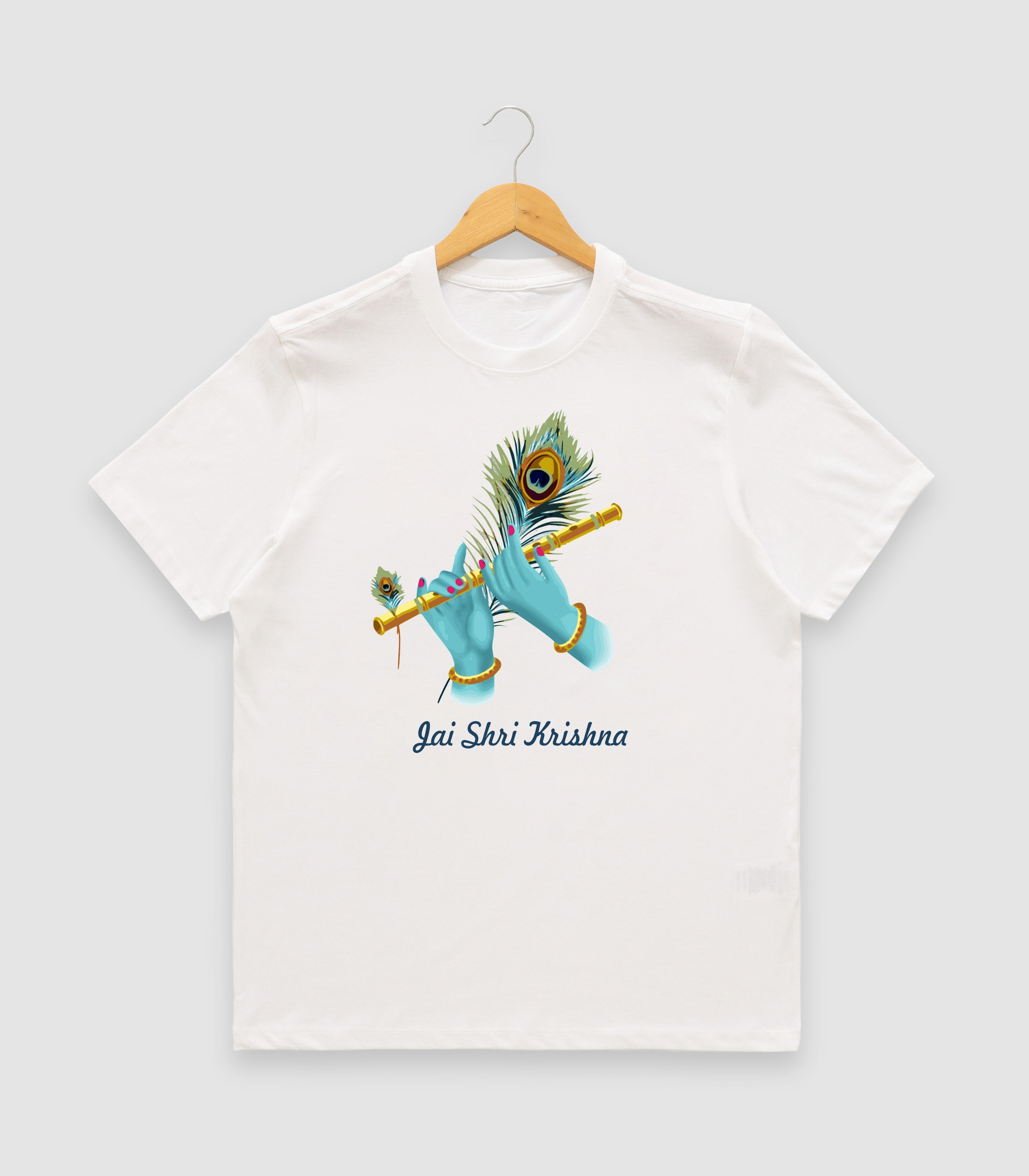 Women’s Graphic Print Round Neck T-Shirt- Krishna (170 GSM single jersey)