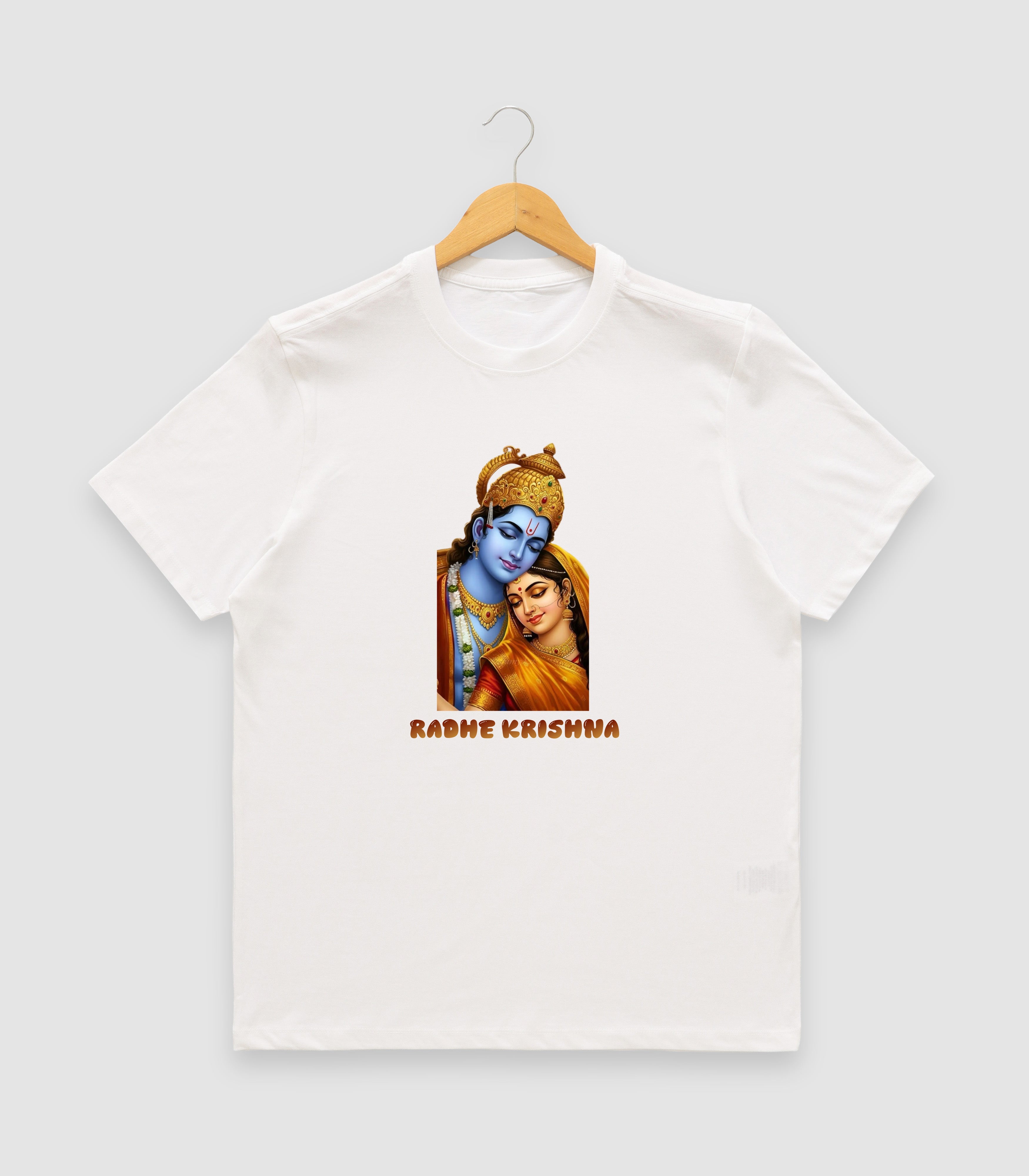 Men’s Graphic Print Round Neck T-Shirt- Krishna (170 GSM single jersey)