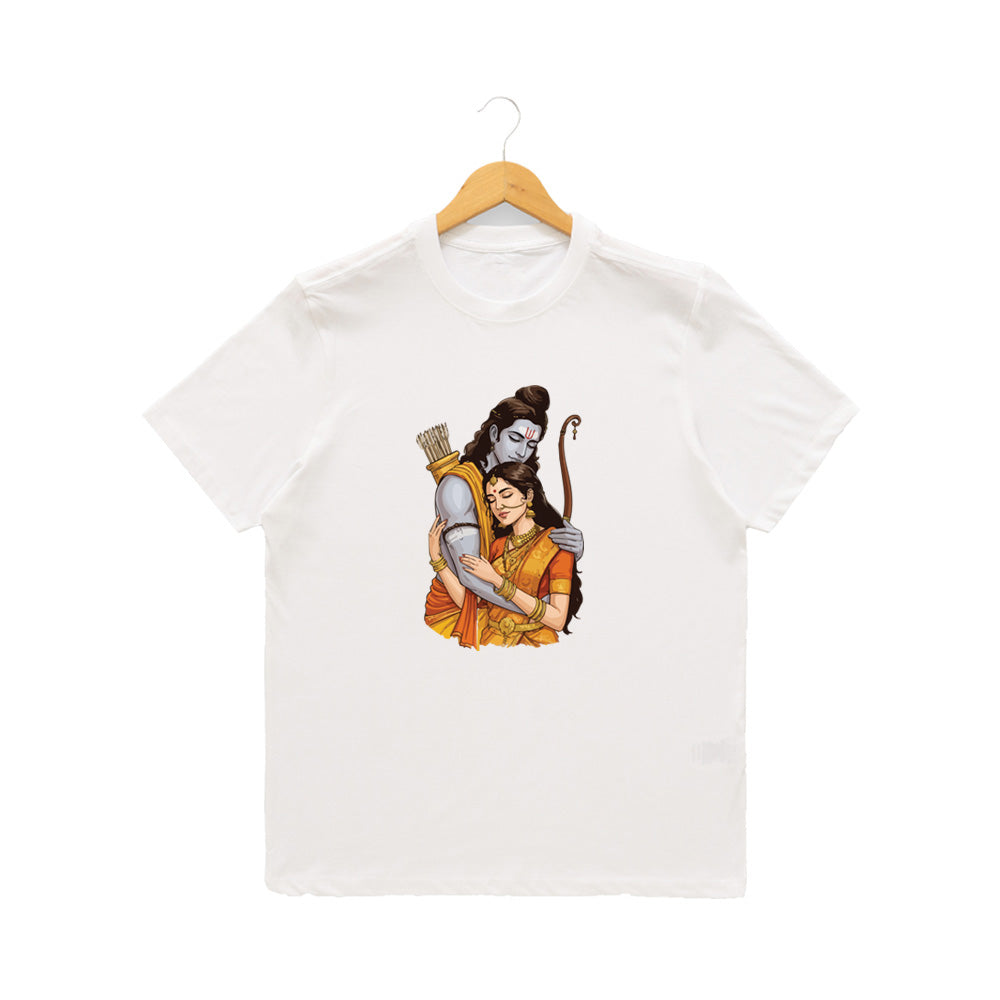 Women’s Graphic Print Round Neck T-Shirt- Jai Shree Ram (170 GSM single jersey)