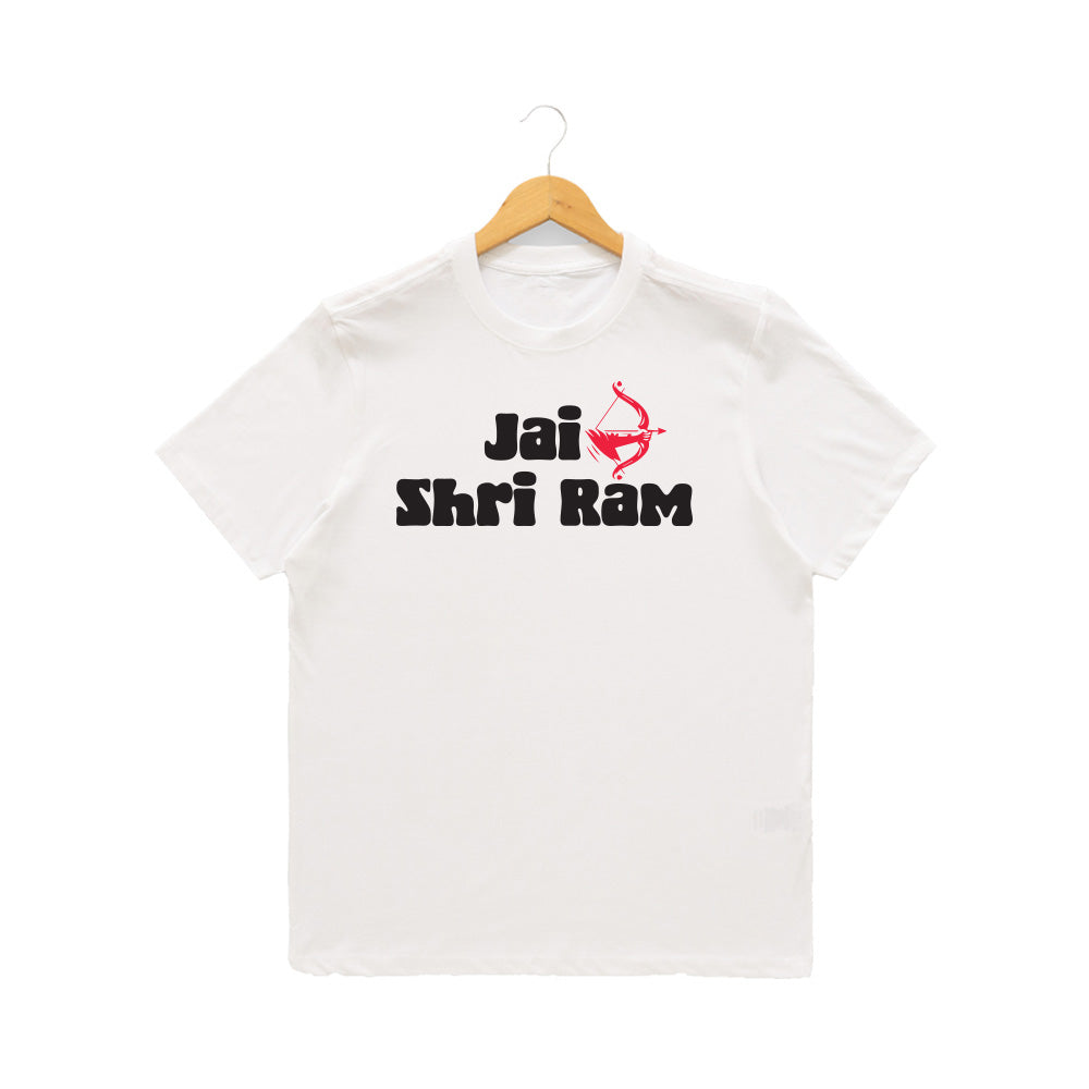 Women’s Graphic Print Round Neck T-Shirt- Jai Shree Ram (170 GSM single jersey)