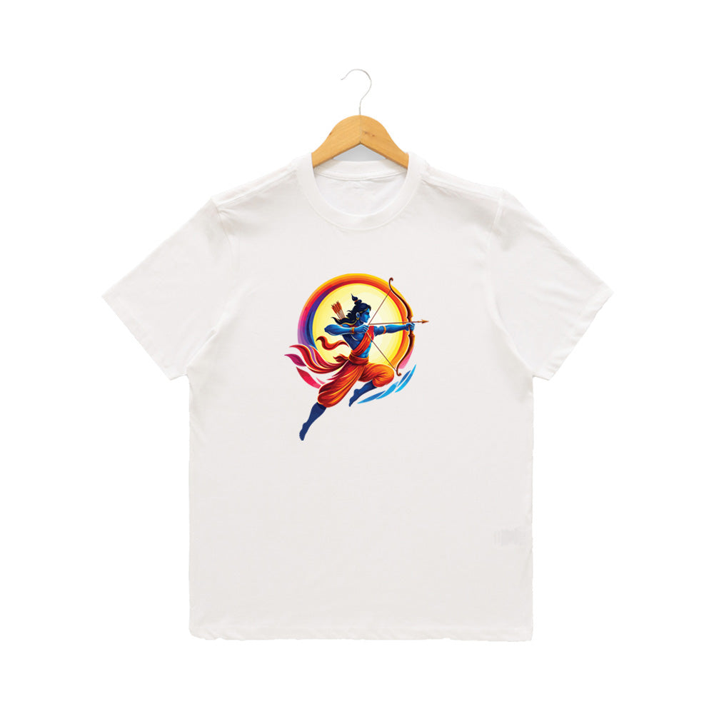 Women’s Graphic Print Round Neck T-Shirt- Jai Shree Ram (170 GSM single jersey)