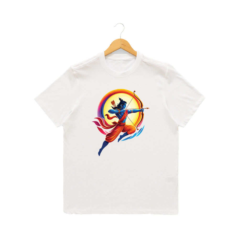 Men’s Graphic Print Round Neck T-Shirt- Jai Shree Ram (170 GSM single jersey)