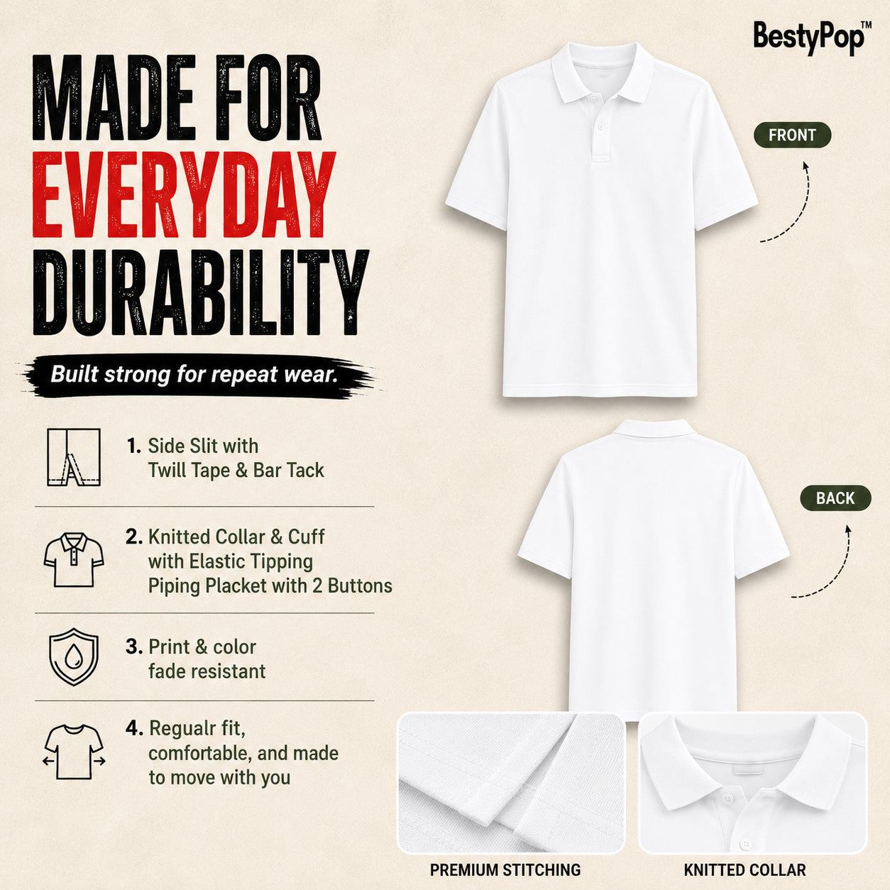 Women’s Plain Polo T-Shirt