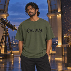 Caelum oversized graphic tee — approved 6-second front and back model video