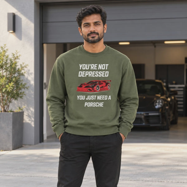 Men’s Graphic Print Round Neck Sweatshirt - 270 GSM - 3-second front print video