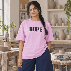 Hope oversized graphic tee — approved 6-second front and back model video