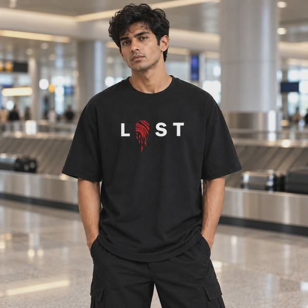 Lost oversized graphic tee — approved six-second front and back model video