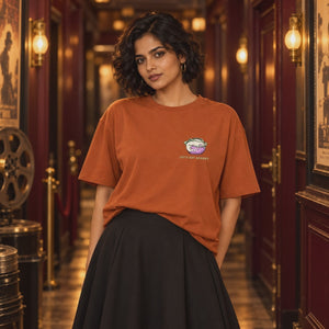 Spooky oversized graphic tee — approved 6-second front and back model video